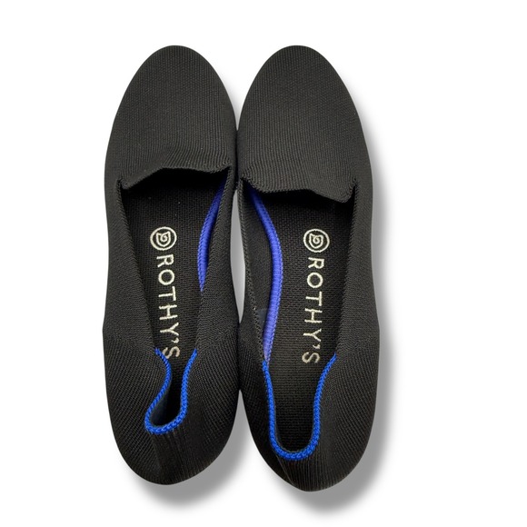 Rothy's The Loafer Flats Women's 8 Black Knit Slip On Sustainable Work Office - Picture 6 of 10